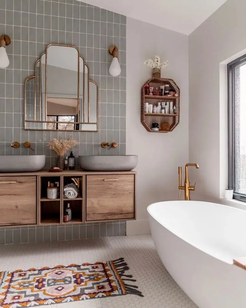 deco salle de bain cosy cocooning boheme
