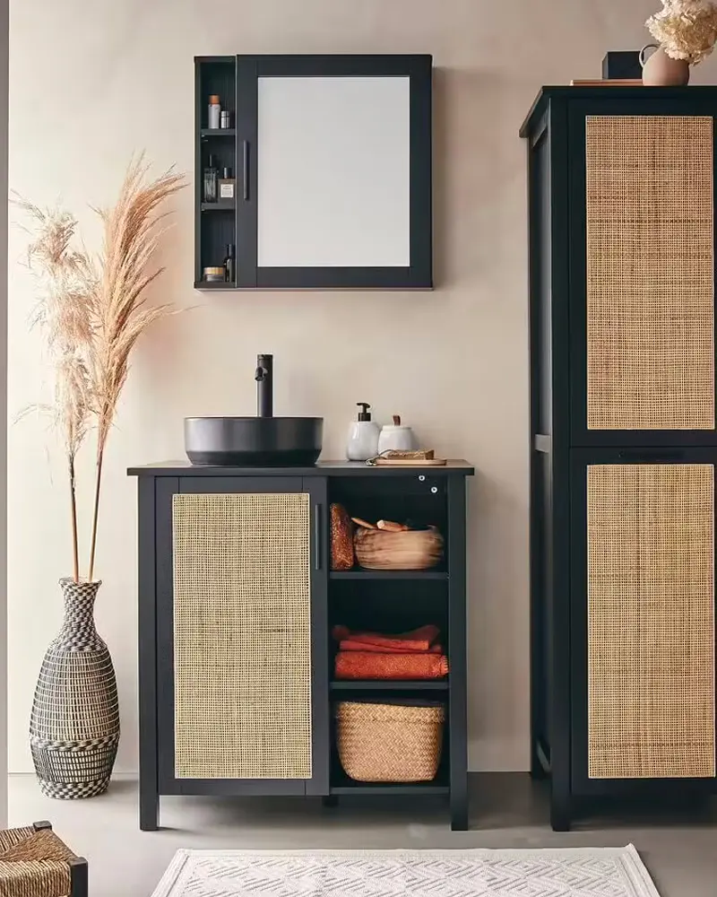 deco salle de bain cannage
