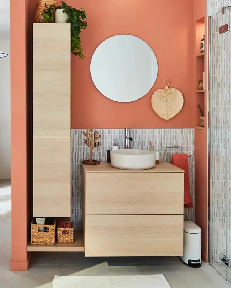 deco salle de bain nature terracotta