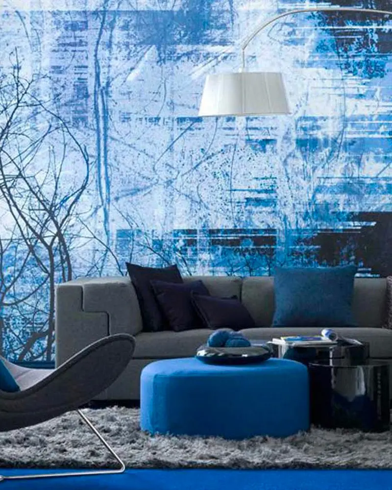 deco salon moderne bleu gris