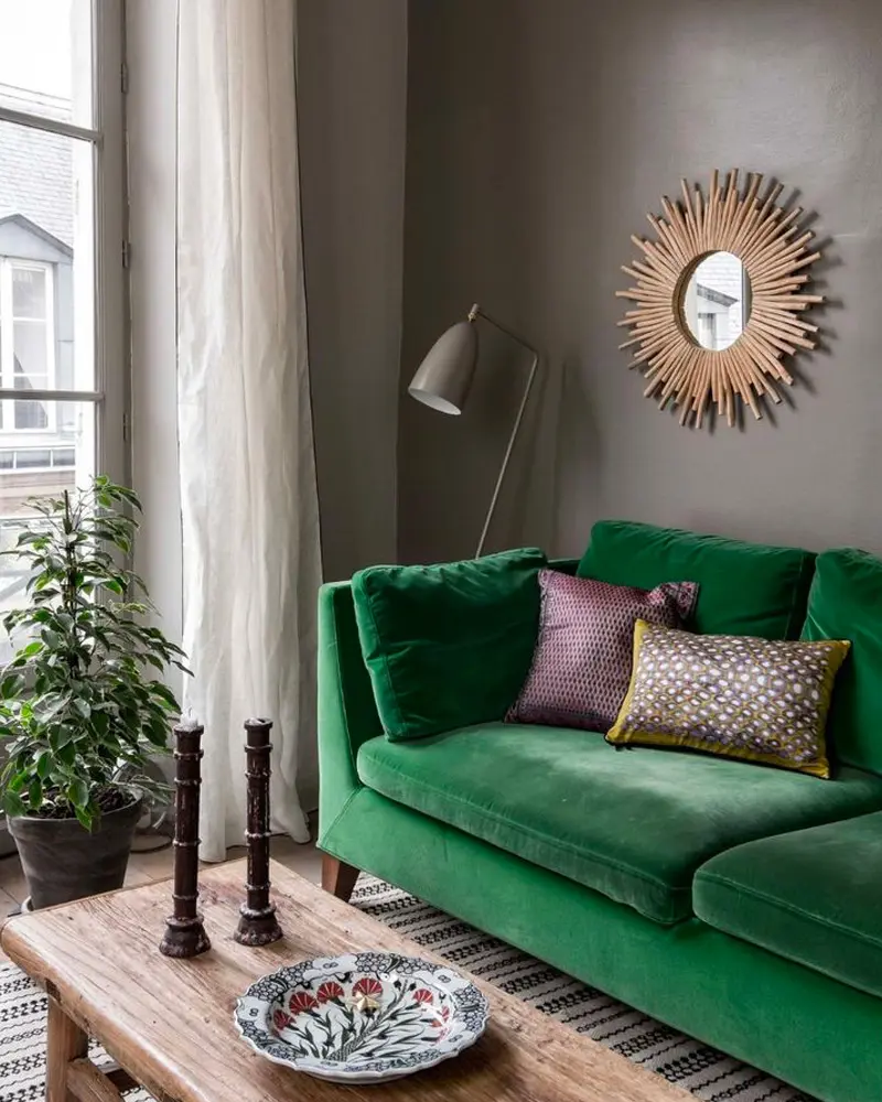 deco salon nature chic vert