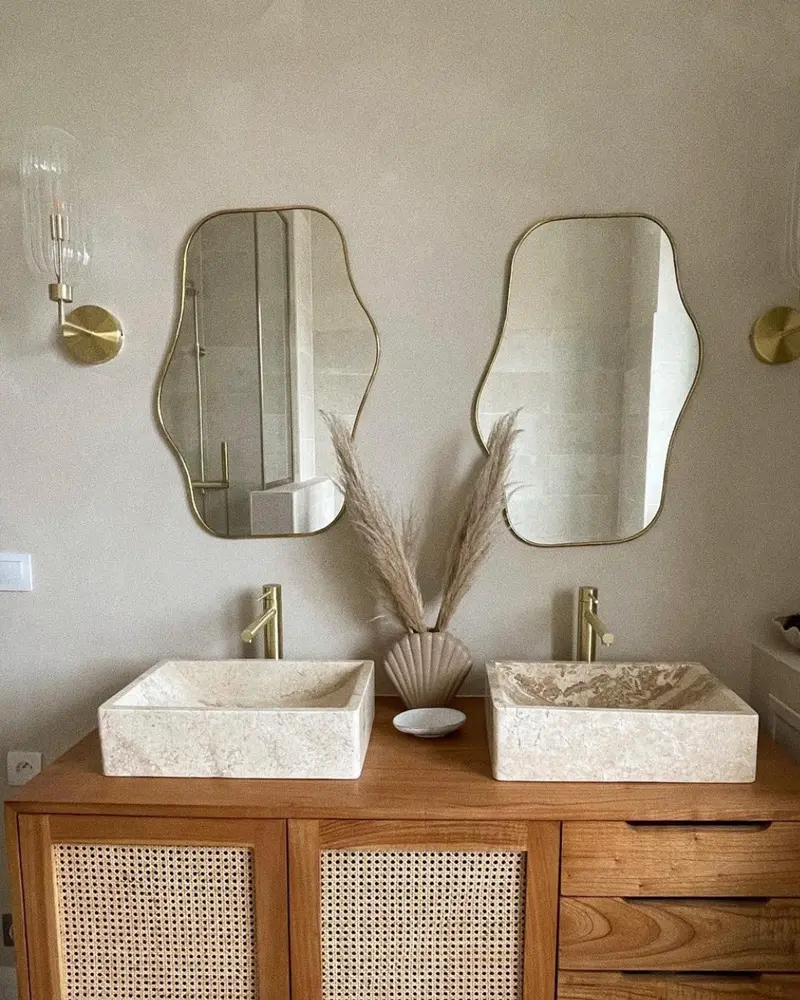 deco salle de bain chic cannage