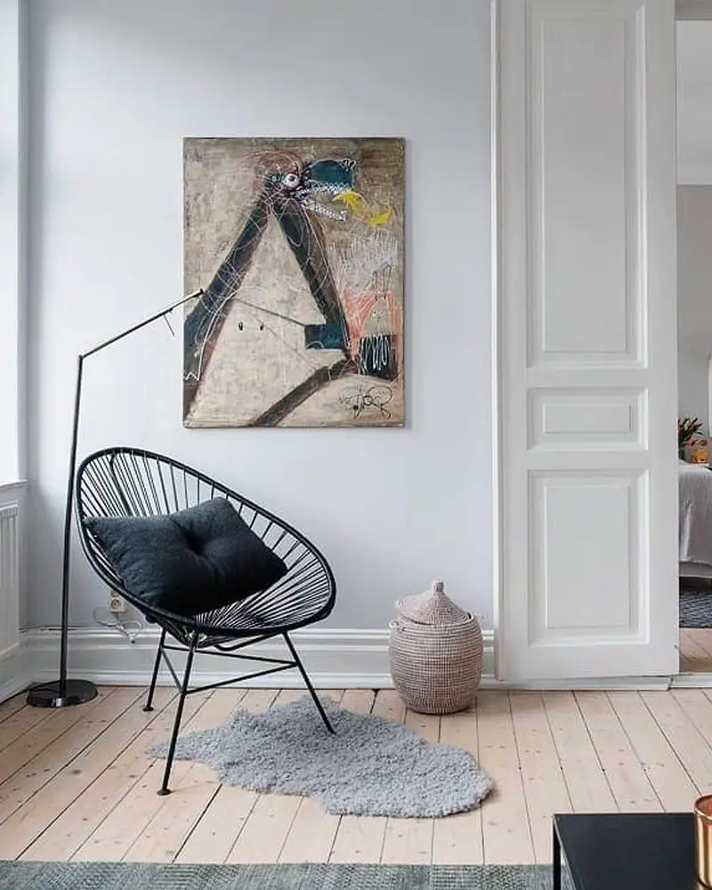 deco appartement vert blanc salon