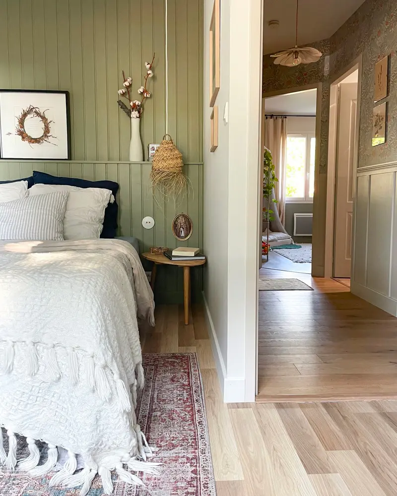 deco chambre campagne vert
