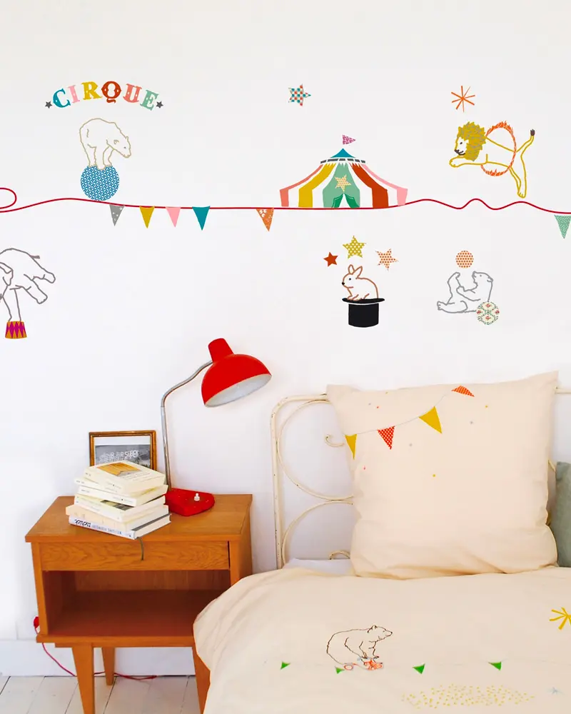 deco chambre enfant cirque vintage