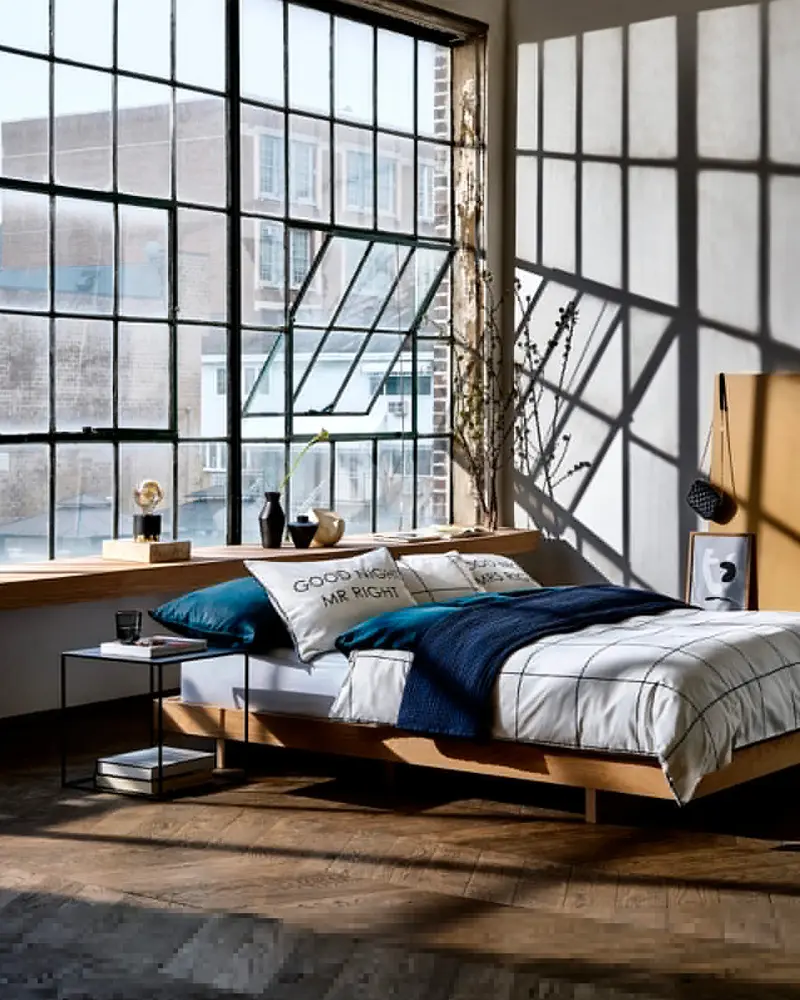 deco chambre industrielle bleu