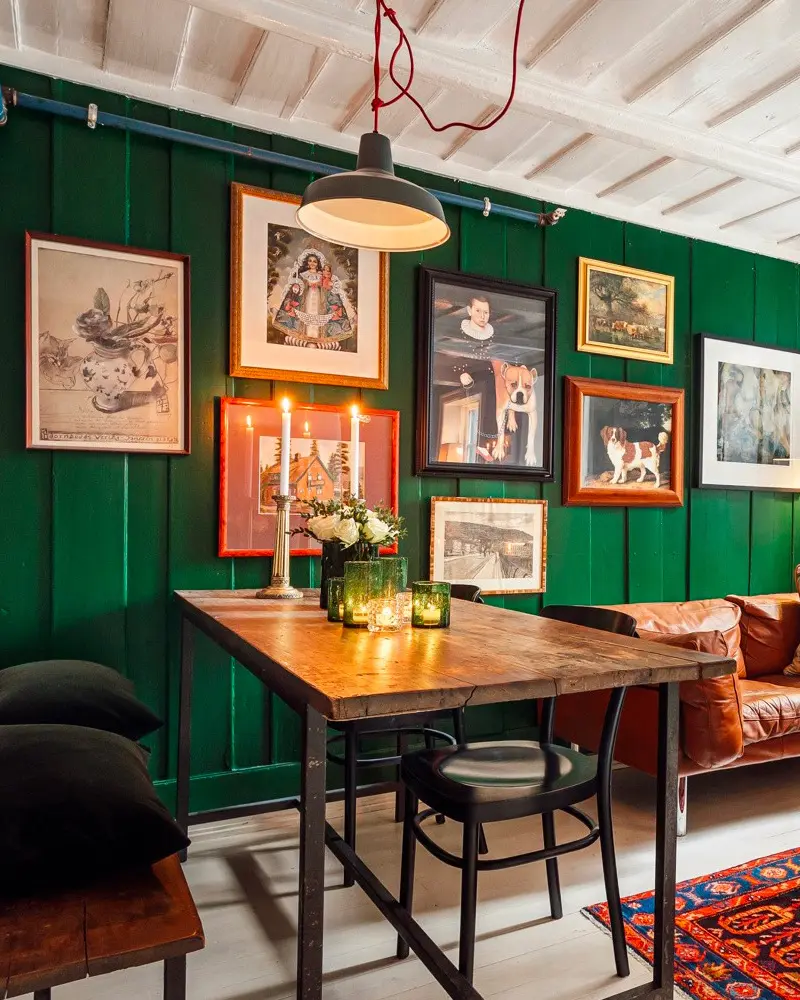 deco cosy cocooning vert bleu salle a manger
