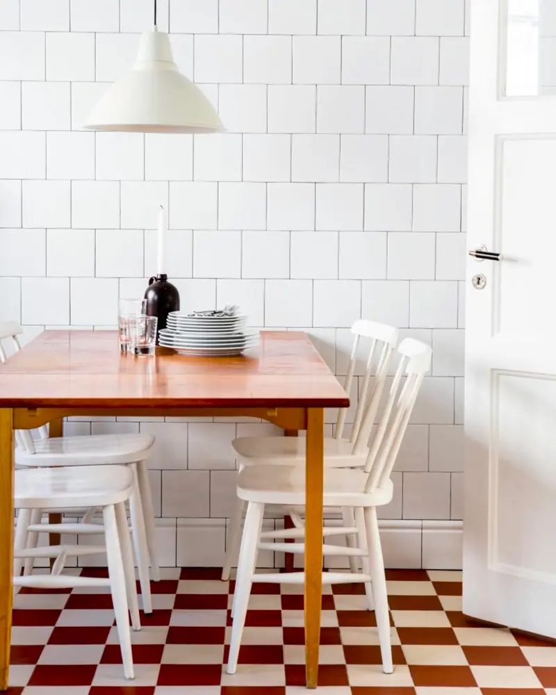 deco cuisine sol damier