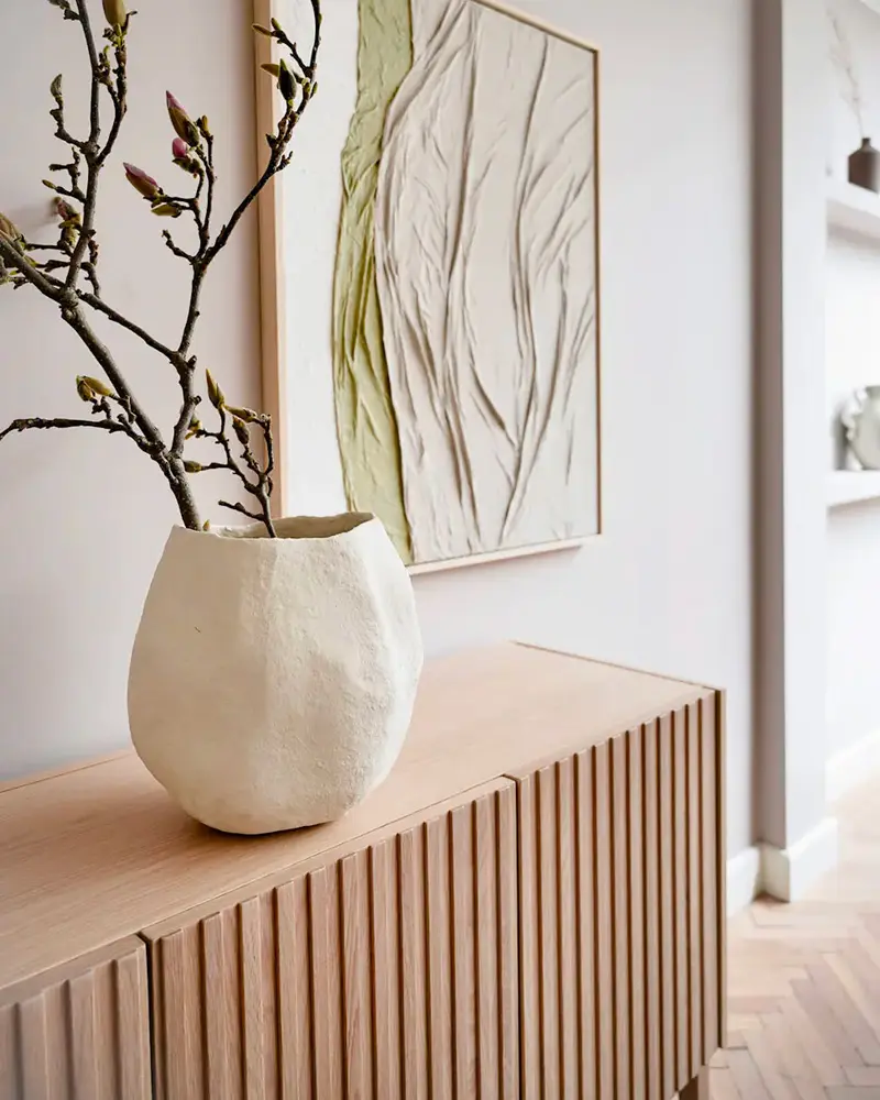 deco entree vase papier mache diy
