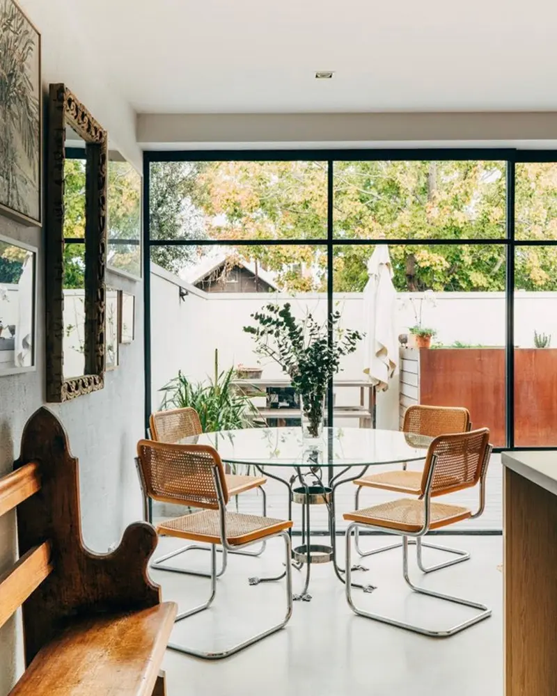 deco salle a manger chaise cannage