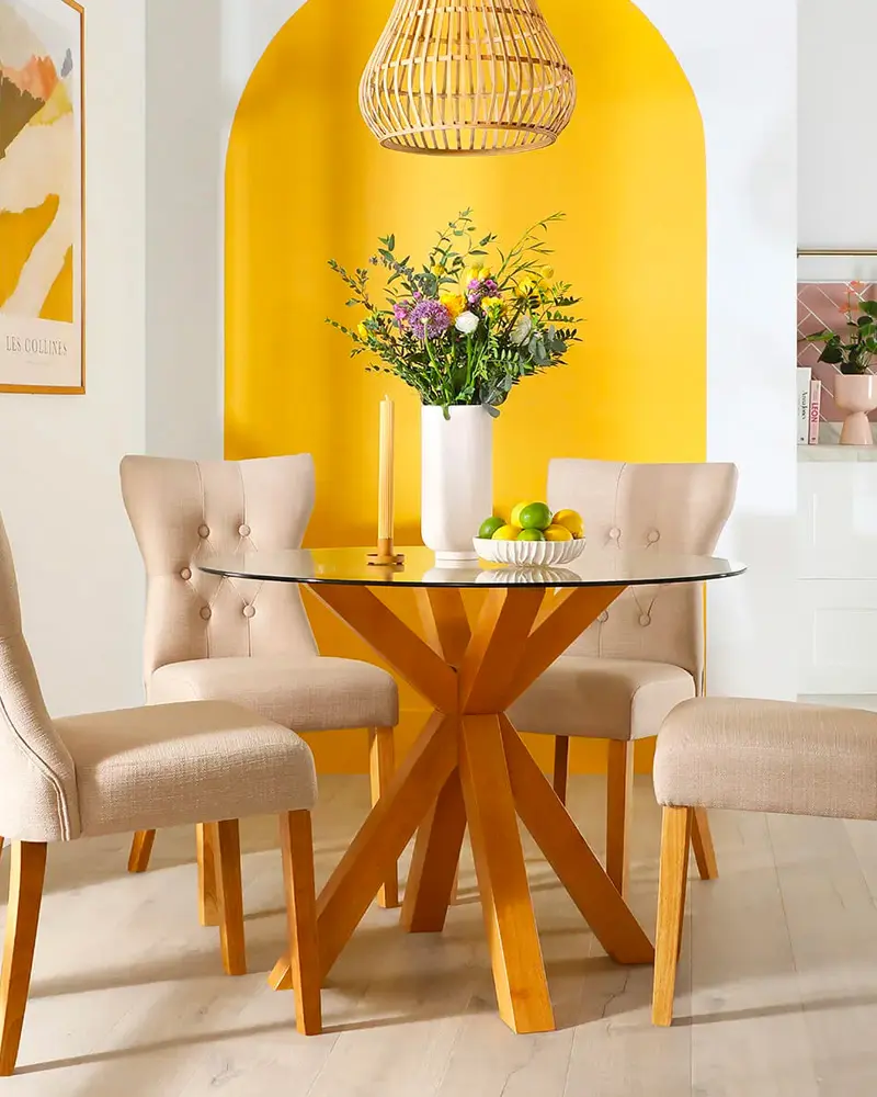 deco salle a manger jaune