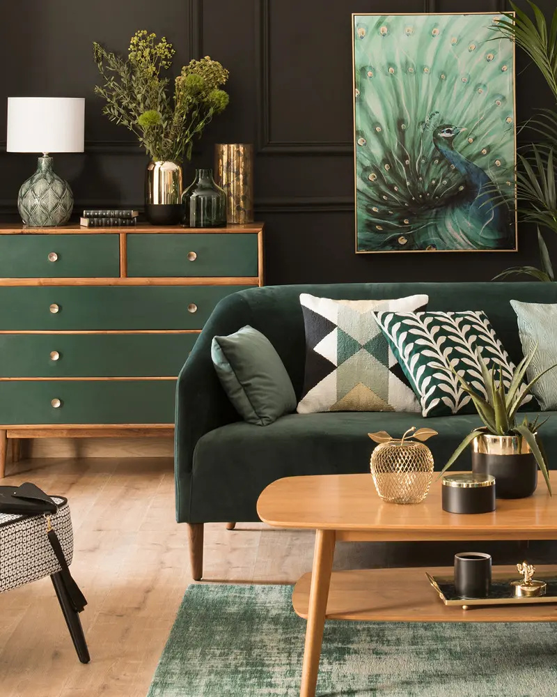 deco salon chic vert