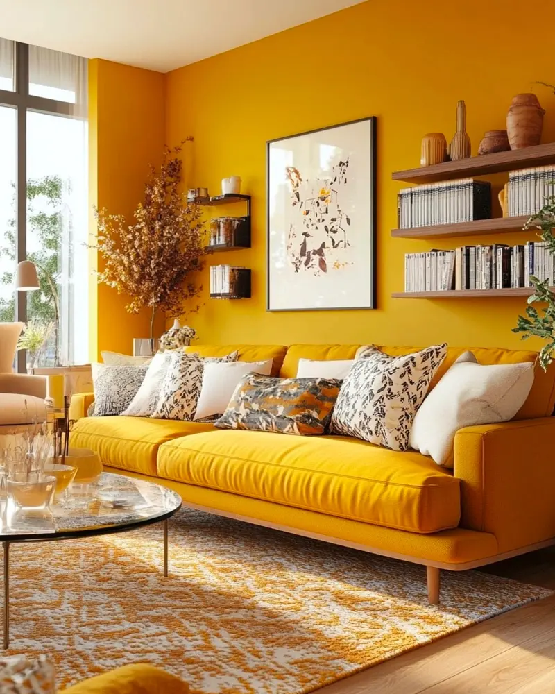 deco salon jaune