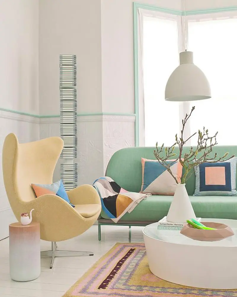 deco salon modern pastel