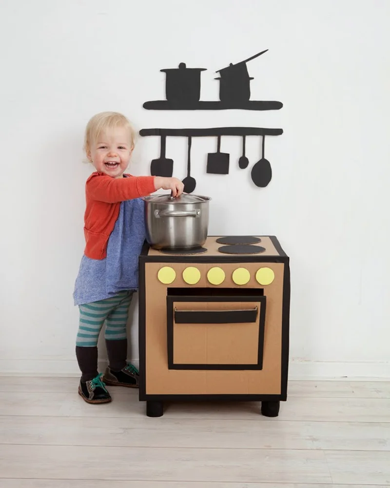 gaziniere enfant carton diy