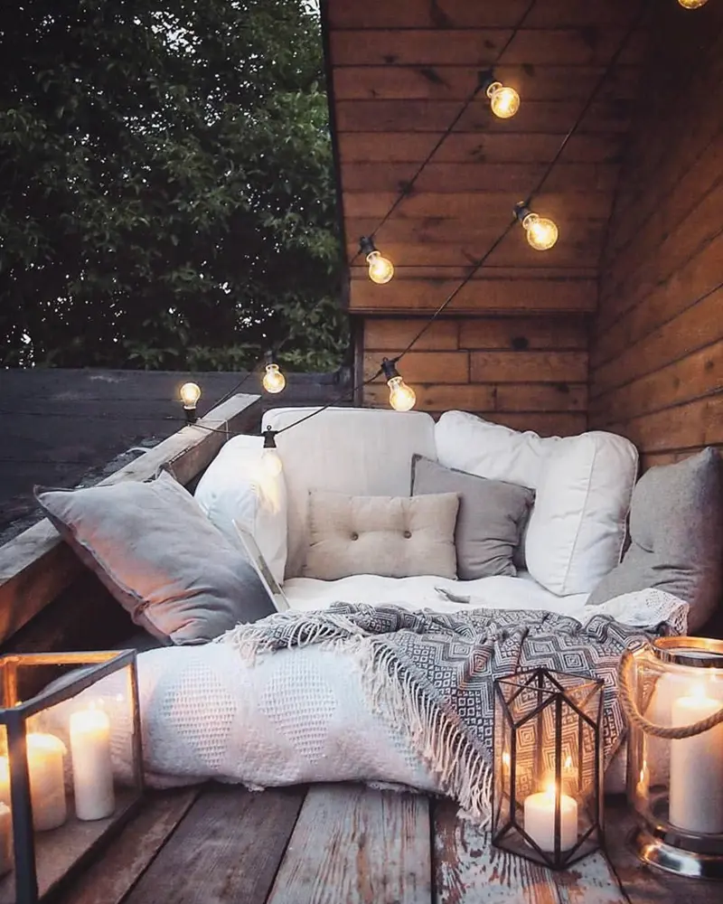 guirlande lumineuse deco balcon automne