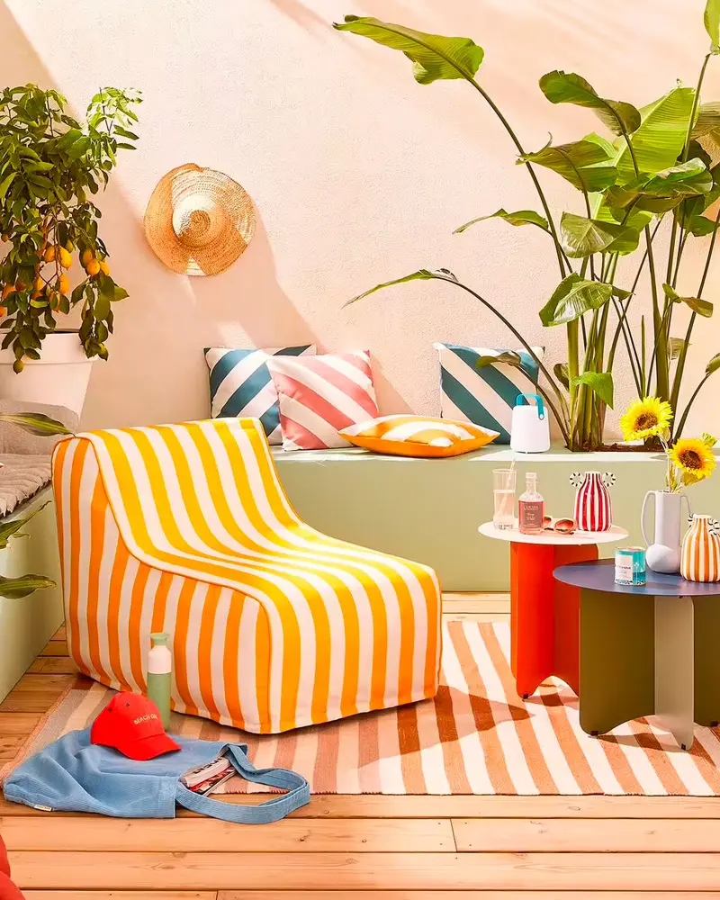 rayures deco terrasse