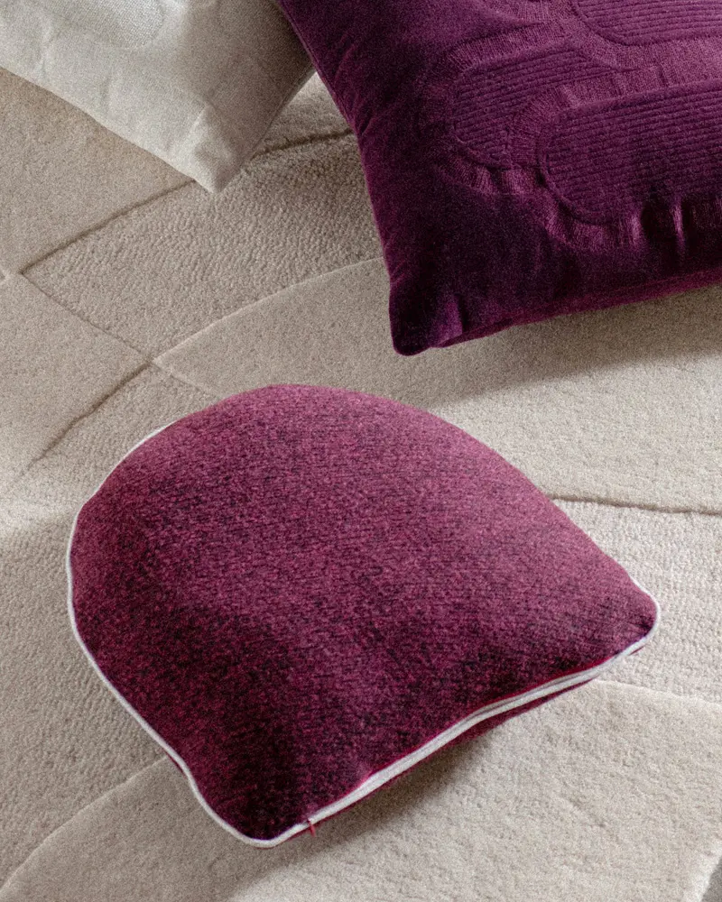coussin arche violet