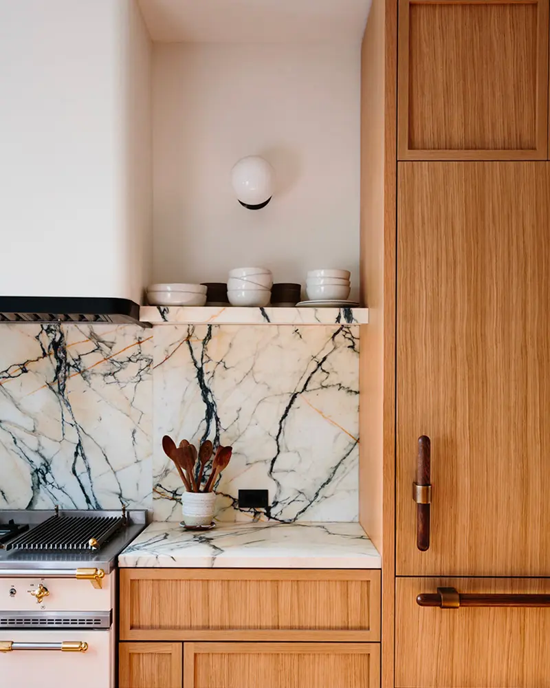 deco cuisine marbre bois