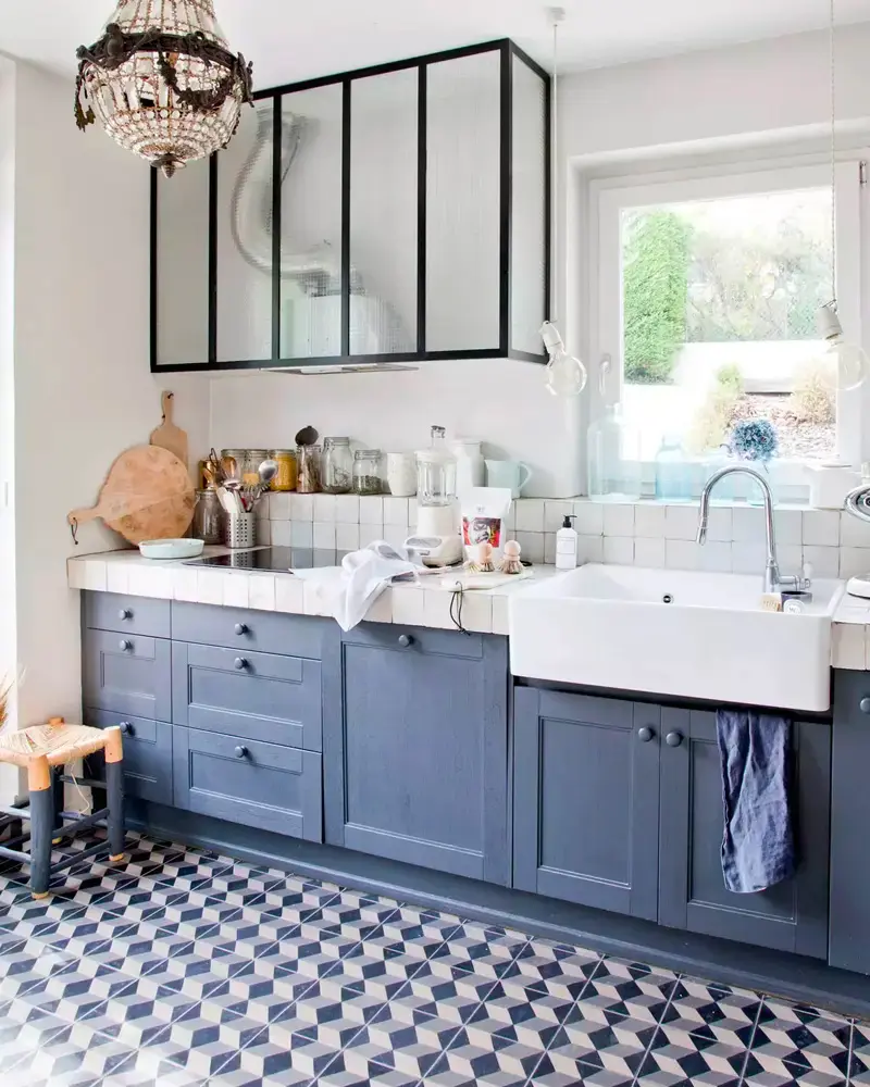 deco cuisine campagne bleu