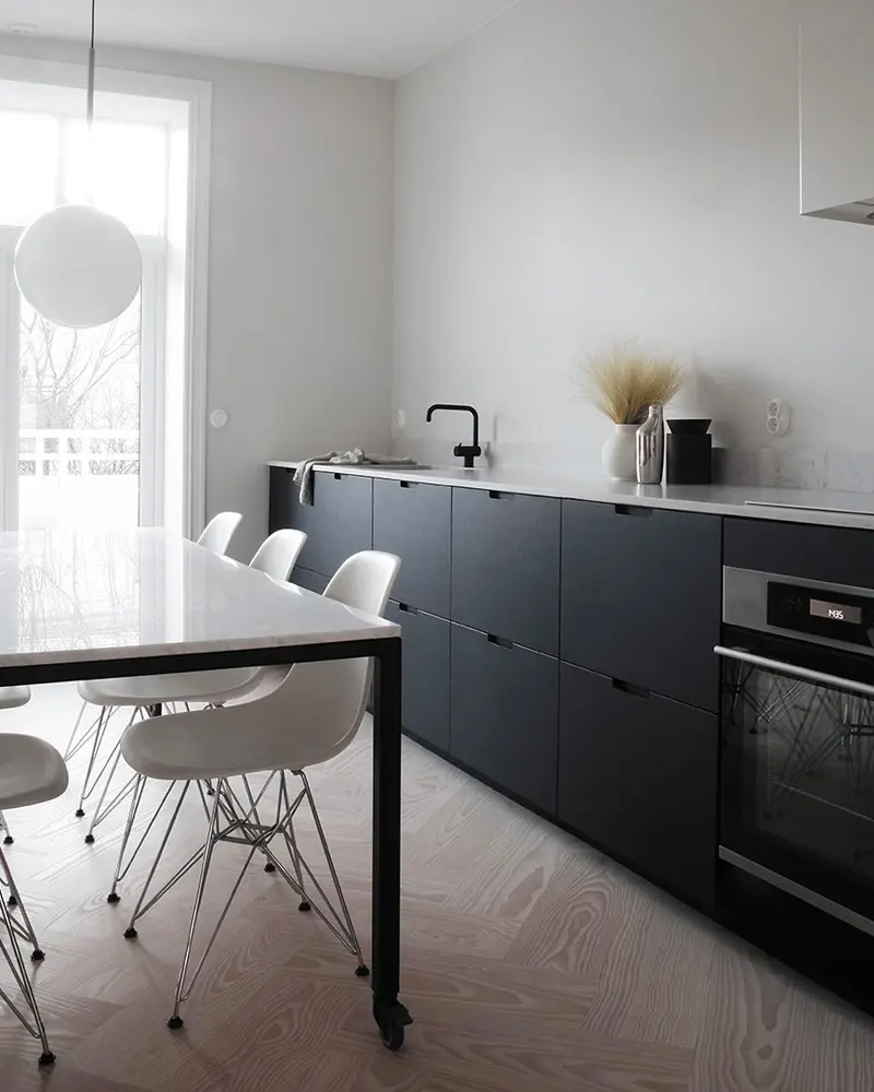 cuisine moderne minimaliste noire