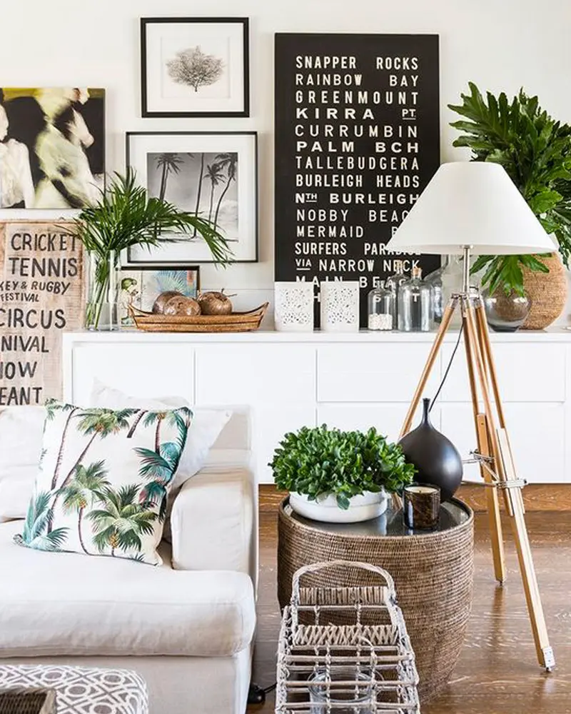coussin tropical deco salon