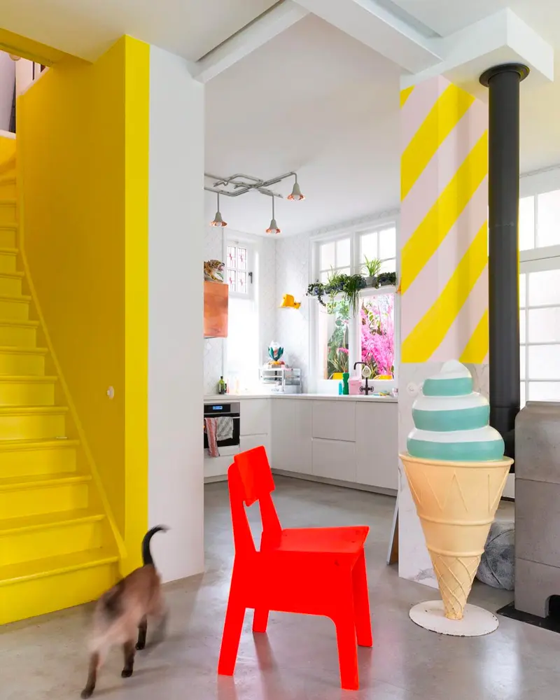 deco appartement moderne rose cuisine