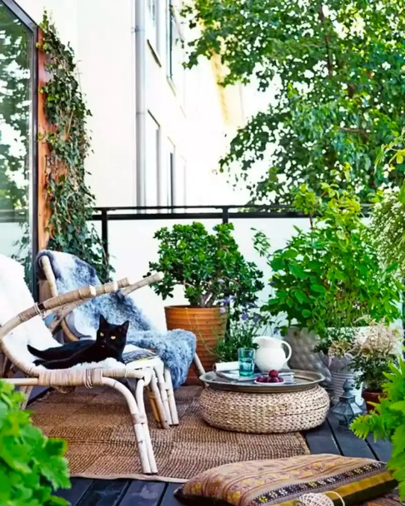 deco balcon boheme vegetal