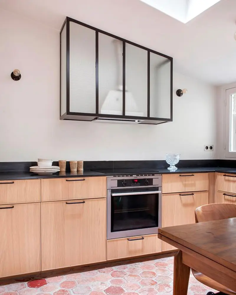 deco moderne cuisine sol terre cuite