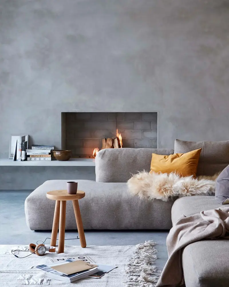 deco salon moderne beton