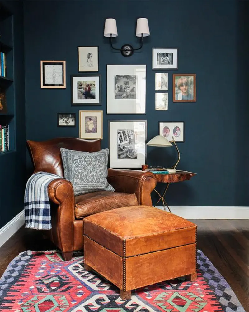 fauteuil vintage cuir deco salon