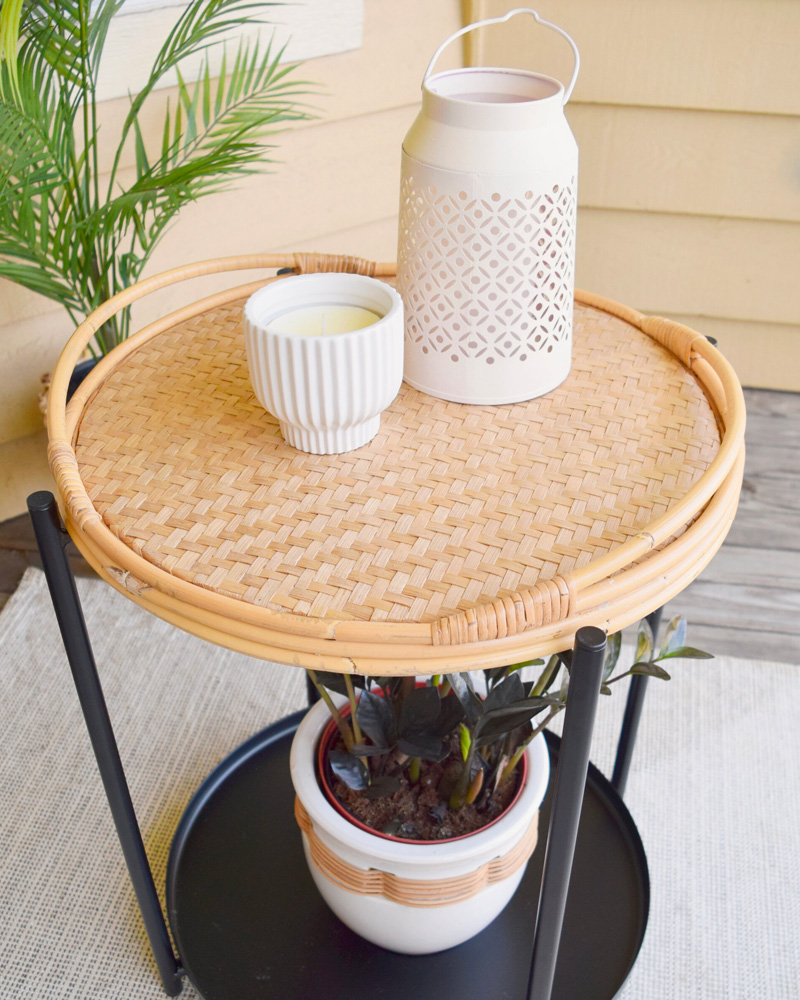 ikea hack gladom plateau rotin