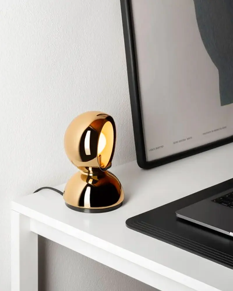 lampe eclisse doree