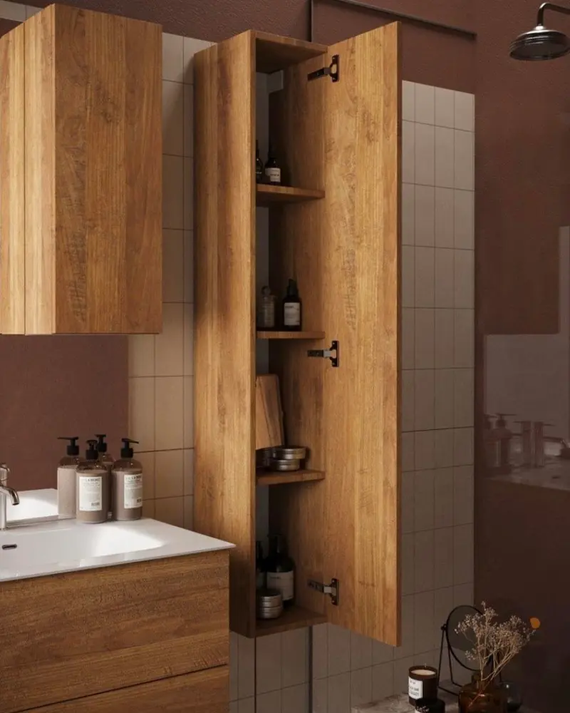 rangement suspendu deco petite salle de bain