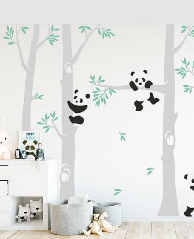 sticker enfant panda