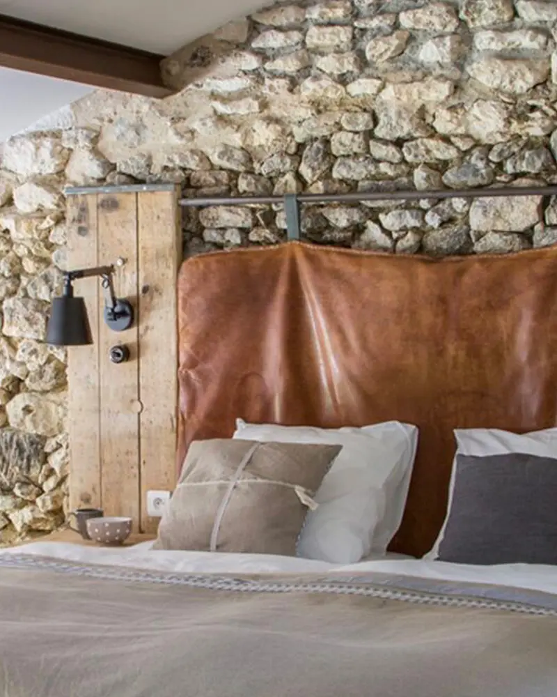 tete de lit cuir deco chambre