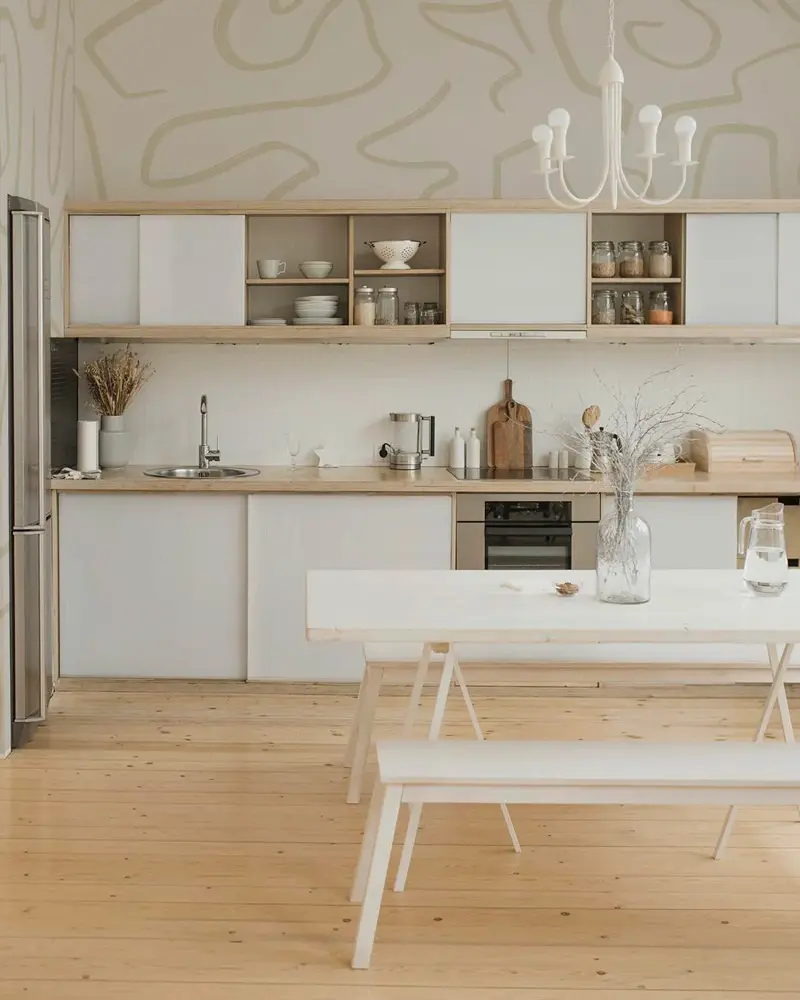 deco cuisine beige bois