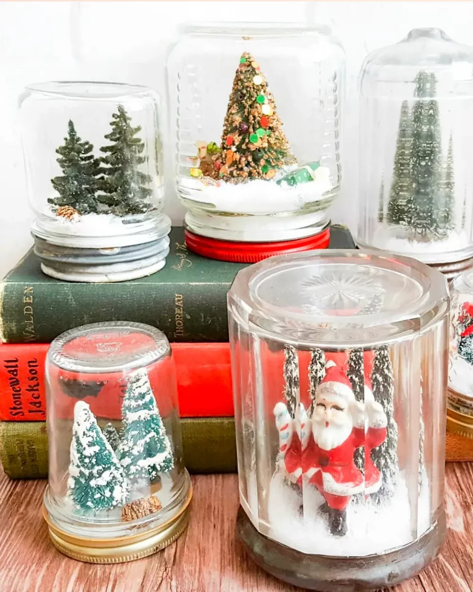 boule a neige bocal vintage diy