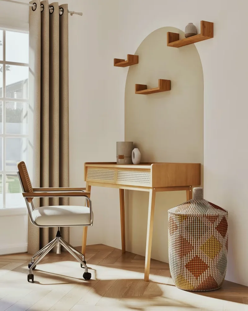 Bureau vintage en cannage Maisons du Monde