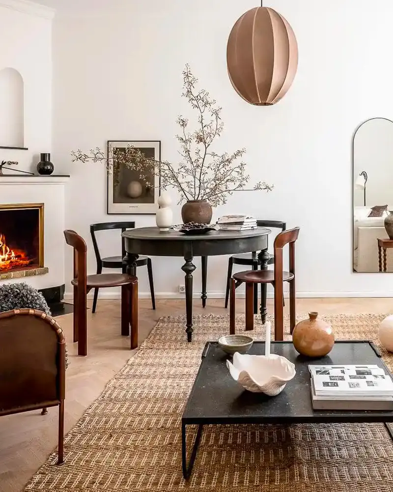 chaise noyer deco salle a manger