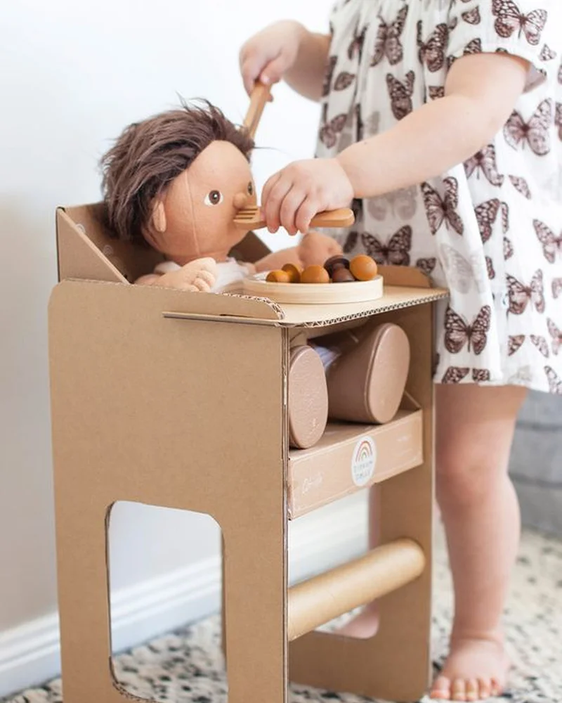 chaise poupee carton diy