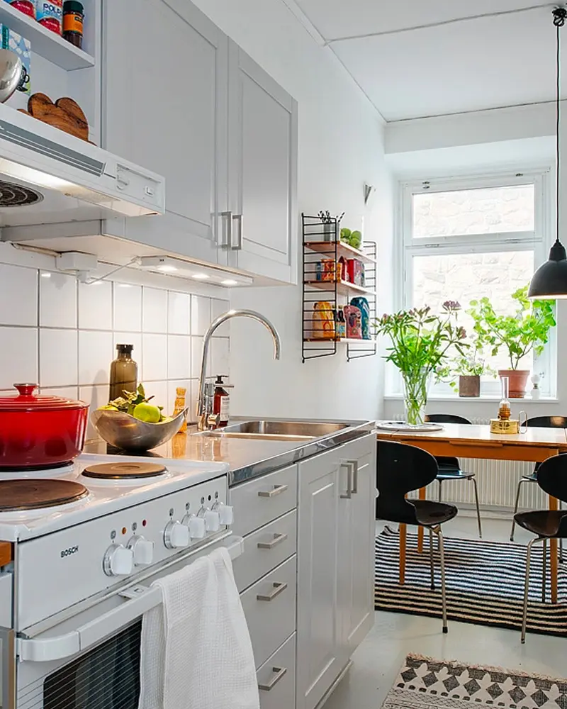 deco appartement vintage vegetal cuisine