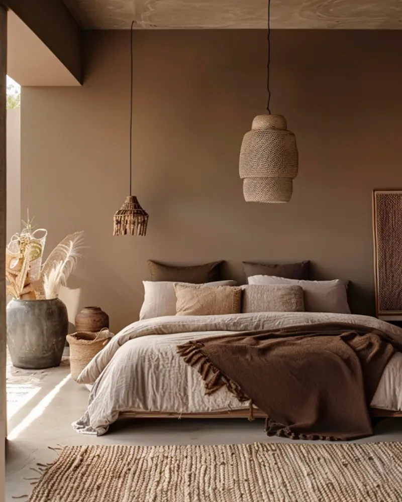 deco chambre beige ethnique