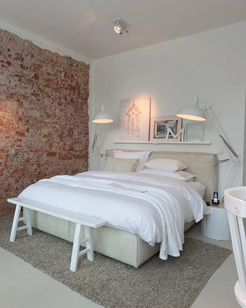 deco chambre industrielle blanc