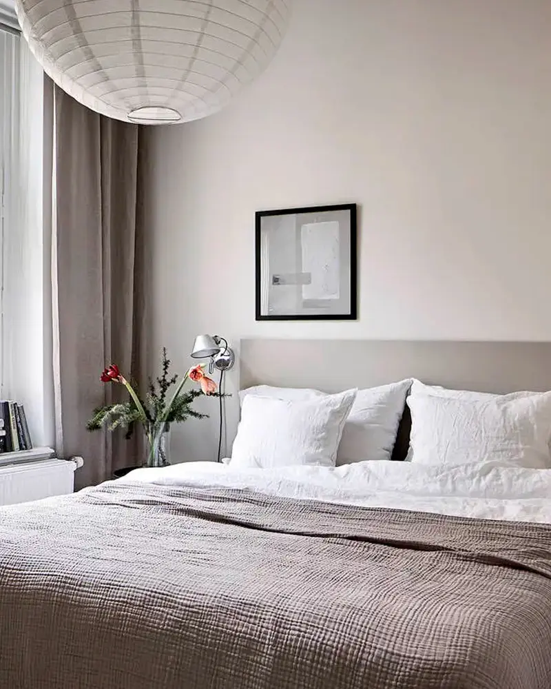 deco chambre scandinave gris