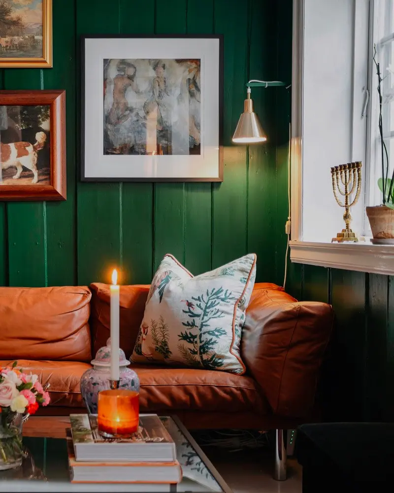 deco cosy cocooning vert bleu salon