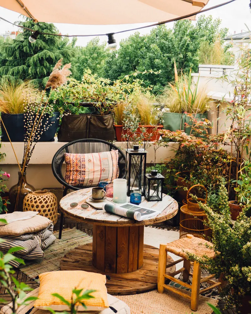 deco terrasse boheme recup