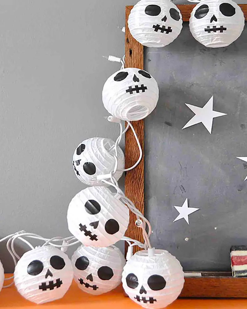 guirlande lumineuse diy deco maison halloween