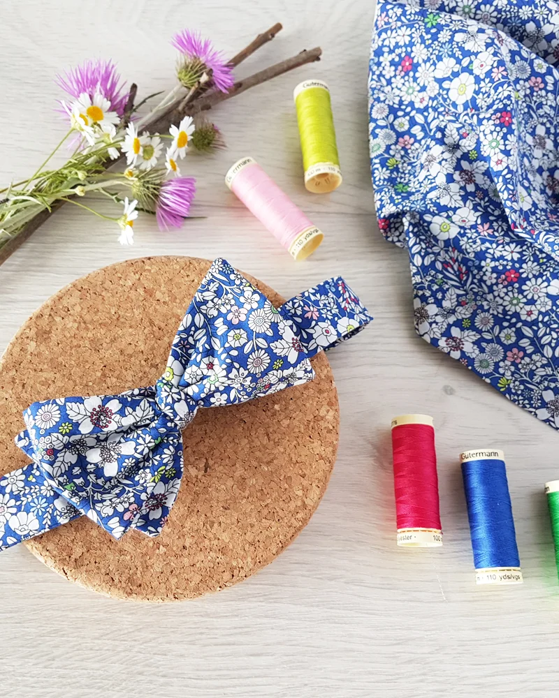 noeud papillon tissu motif diy