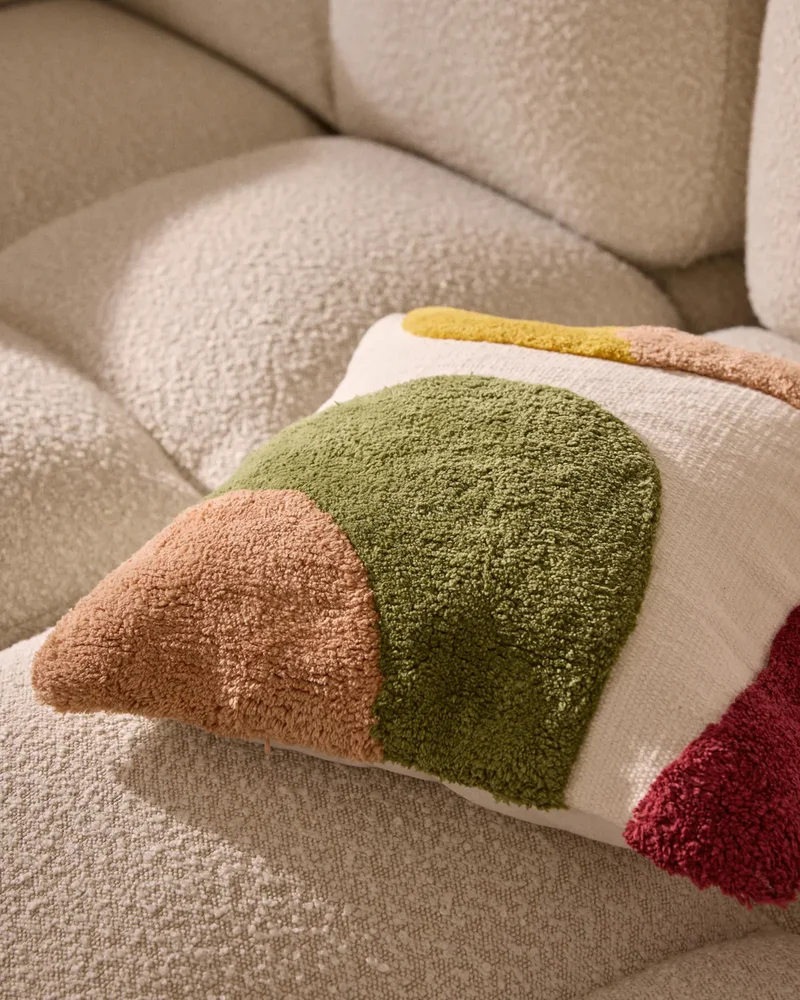 Coussin à motifs colorés tufté Westwing